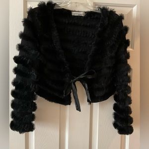 Faux Fur Shrug Sweater